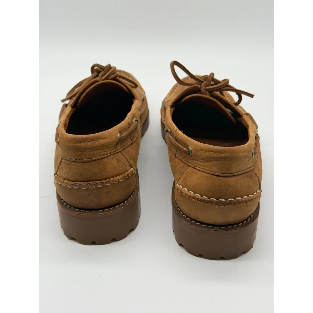 Thursday Boot Co. Boat Shoe Mens 10.5 Brown Leather Lug Sole Nautical Loafer